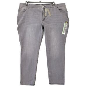 Lee Gray Charcoal Jeans Stretch Skinny Fit Flex Classic Denim Womens Size 30 NEW